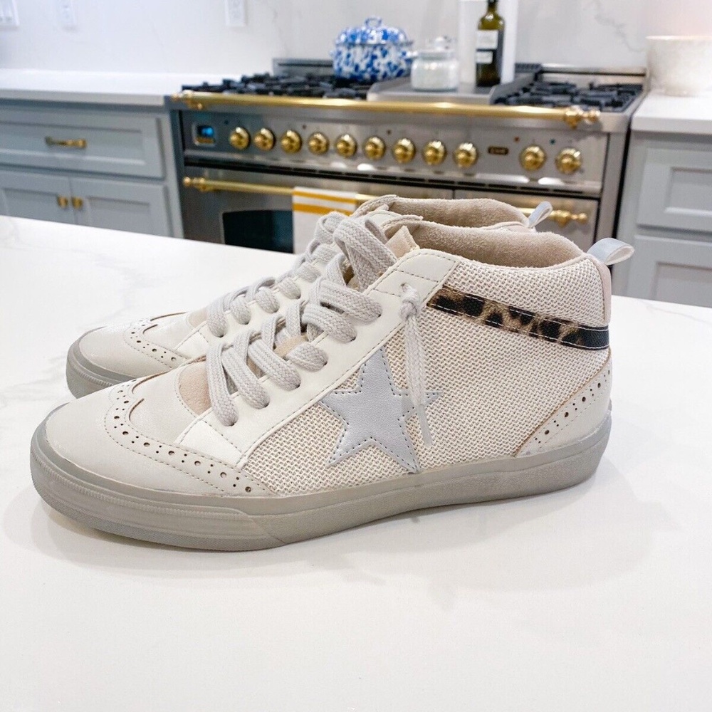 Shu Shop Paulina mid sneaker NEW Size 7 (121 Bone)